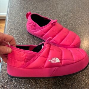 Hot pink Northface Thermo ball slippers/indoor or out